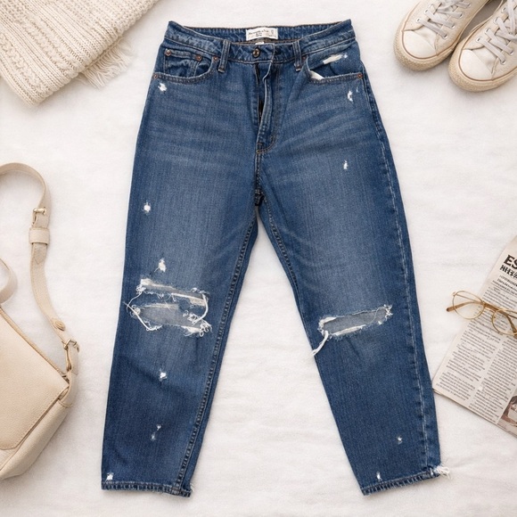 Abercrombie & Fitch Denim - Abercrombie & Fitch “The Mom” High Rise Jeans Curve Love | Size 27 (4 Short)